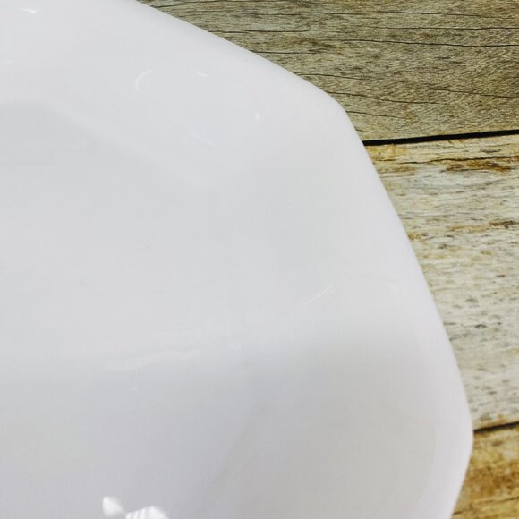 Arcoroc | Dining | Arcoroc Octime France White Octagon Shape  Arcoroc OCTIME France White Octagon Shape Blown Glass Large Dinner Plates Set 2